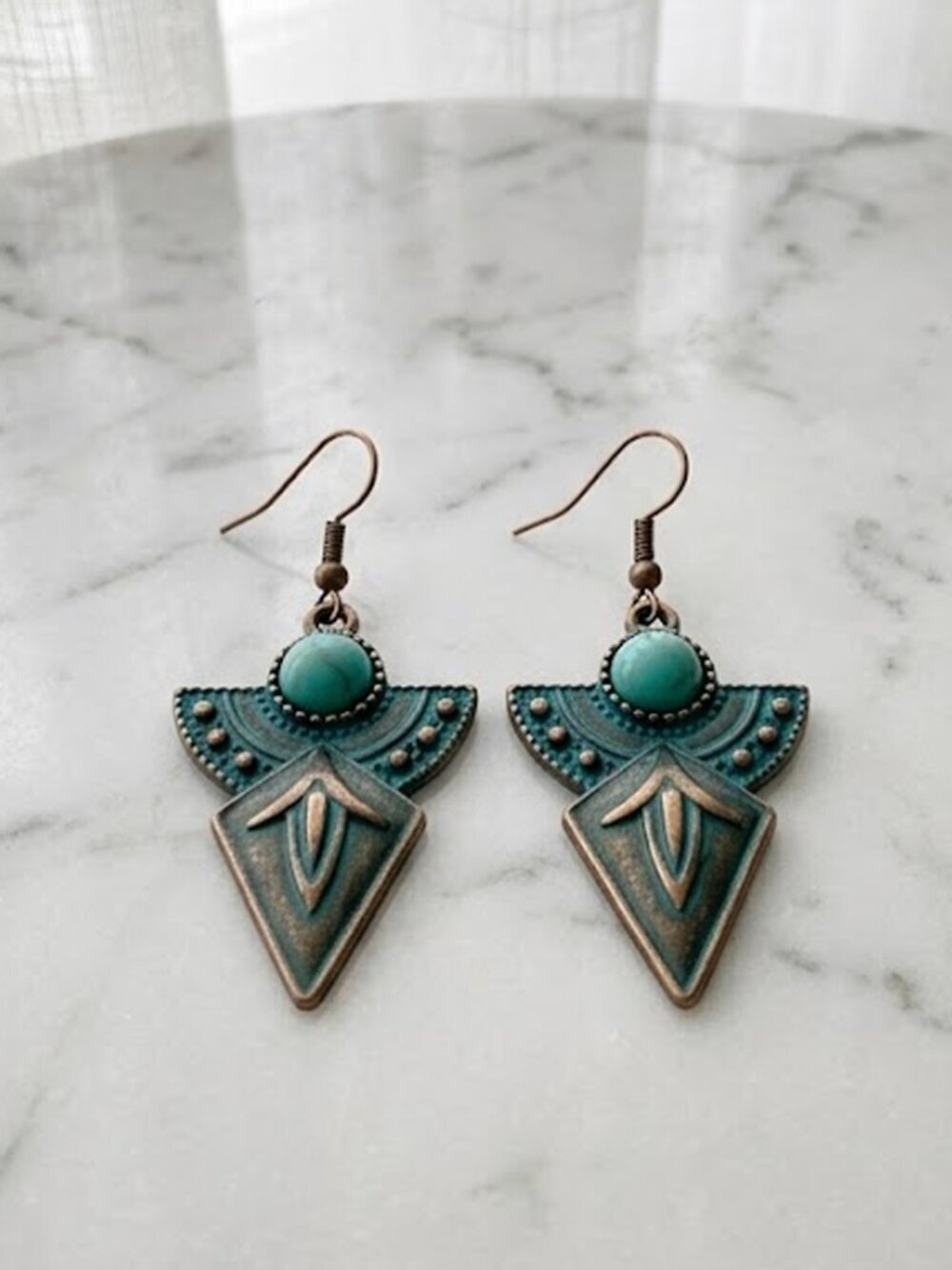 Ladies Blue Aztec Ladies Earrings